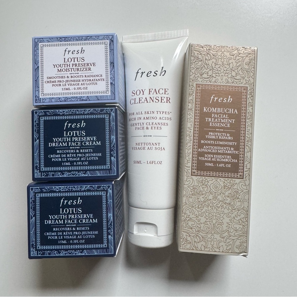 Fresh Skincare Set with Cleanser and Creams